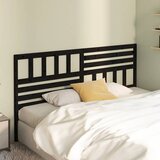  Uzglavlje za krevet crno 186 x 4 x 100 cm od masivne borovine | shoptok.hr
