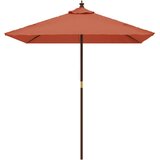  Vrtni suncobran s drvenim stupom terakota 198 x 198 x 231 cm | Eponuda.com