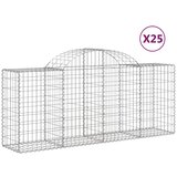  Lučne gabionske košare 25 kom 200x50x80/100cm pocinčano željezo | Eponuda.ba