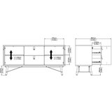Tvilum Komoda u dekoru hrasta u prirodnoj boji 150x72x40 cm Ry – | shoptok.hr
