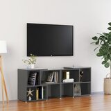 vidaXL TV omarica visok sijaj siva 104x30x52 cm iverna plošča Cene