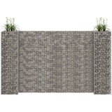  Gabionska sadilica u H-obliku od čelične žice 260 x 40 x 150 cm | shoptok.hr