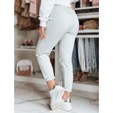 DStreet Spodnie damskie chinosy z paskiem MODELA jasnoszare | Shoptok.si