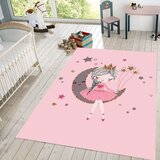  Dečiji tepih sa gumenom podlogom 120x180cm - Devojčica na mesecu, TG-001 | ePonuda.com