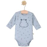 Just kiddin baby bodi s dugim rukavima hippo blue | shoptok.hr