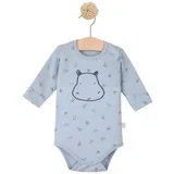 bodi z dolgimi rokavi hippo blue