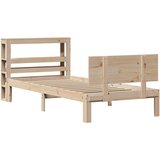 vidaXL Okvir kreveta s uzglavljem 90 x 190 cm od borovine Cijene