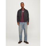 Jack & Jones Majica 'JJECALEB' marine / vinsko rdeča / bela | Shoptok.si