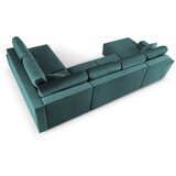 Cosmopolitan Design Petrolej zelena baršunasti sklopiva/s prostorom za odlaganje kutna garnitura (s desnim kutom/u obliku slova "U") Kyoto – | shoptok.hr