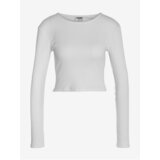 Noisy May White Womens Long Sleeve T-Shirt Aya - Women Cene