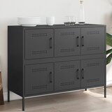 Maison Chic Komoda - Predalnik črna 100,5x39x79 cm jeklo, (21715679) | Shoptok.si