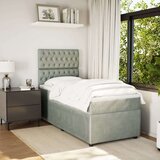 vidaXL Box spring krevet s madracem svjetlosivi 90x190 cm baršunasti | shoptok.hr