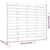  Stensko posteljno vzglavje belo 141x3x91,5 cm trdna borovina, (20739828) | Shoptok.si