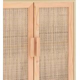 Komoda smeđa 60 x 30 x 70 cm masivna borovina i prirodni ratan | shoptok.hr