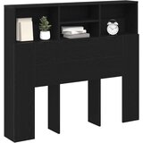  Glava kreveta s ormarićem Zidne Crni hrast 120 x 19 x 103,5 cm | Eponuda.com