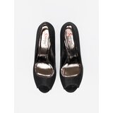 SEASTAR Black glitter pumps with open toes | Shoptok.si