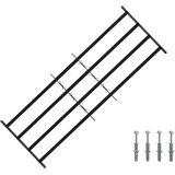  Sigurnosna rešetka za prozore s 4 poprečne šipke 3 kom. Crna 93-174 cm | shoptok.hr