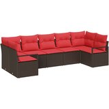  Kavčna garnitura z blazino 7 pcs Rjava poli ratan, (5000154760) | Shoptok.si