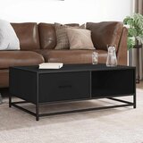  Stolić za kavu crni 90 x 57 x 35 cm konstruirano drvo i metal | Eponuda.com