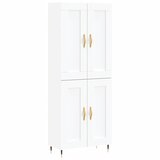 Maison Chic Visoka omara - Komoda - Predalnik bela 69,5x34x180 cm inženirski les, (21720846) | Shoptok.si