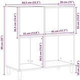 vidaXL Crni hrast Konstruirano drvo, Furnir Srednji | shoptok.hr