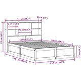 vidaXL Okvir kreveta bez madraca voštano smeđi 135x190 cm od borovine | shoptok.hr