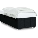 vidaXL Posteljni okvir črn 100x200 cm blago | Shoptok.si