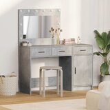  Toaletni stol s zrcalnim svjetlima 2 pcs Siva Konstruirano drvo | shoptok.hr