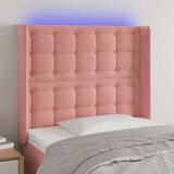  LED uzglavlje ružičasto 93x16x118/128 cm baršunasto | shoptok.hr