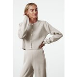 Trendyol Stone Crop Cardigan-Pants Knitwear Bottom-Top Set | Shoptok.si