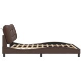  Posteljni okvir z vzglavjem rjav 160x200 cm umetno usnje, (21086315) | Shoptok.si