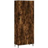 Maison Chic Visoka Komoda - Predalnik dimljen hrast 69,5x34x180 cm inženirski les, (21721340) | Shoptok.si