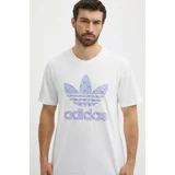 Adidas Bombažna kratka majica moška, bela barva, IS0205