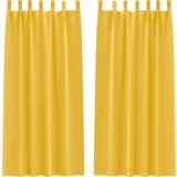  Zavjese 2 pcs žuta boja senfa 260 x 140 cm Poliester | shoptok.hr