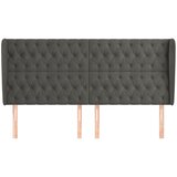  Uzglavlje s ušima tamnosivo 183x23x118/128 cm baršunasto | shoptok.hr