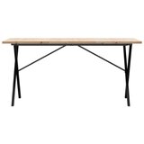  Blagovaonski stol X-oblika 160x80x75,5 cm od borovine i čelik | shoptok.hr