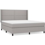  The Living Store Box spring postelja z vzmetnico svetlo siva 160x200 cm žamet - Box Spring Postelja, (21490254) | Shoptok.si