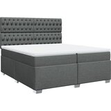  Krevet s oprugama i madracem tamnosivi 200 x 200 cm od tkanine | shoptok.hr