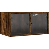  Zidni ormarić sa staklenim vratima boja hrasta 68,5x37x35 cm | shoptok.hr