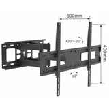 Nosač za TV 37-75/max vesa 600x400/50kg/zglobni