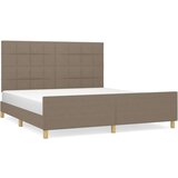  Za krevet s uzglavljem smeđesivi 160 x 200 cm od tkanine | shoptok.hr
