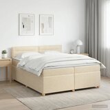  Boxspring krevet s madracem Krem 200 x 200 cm Tkanina - Krem 200 x 200 cm Dizajn linija | shoptok.hr