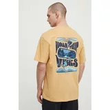 Columbia Bombažna kratka majica moški, rumena barva
