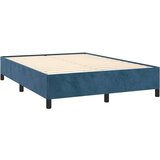 vidaXL Posteljni okvir temno moder 140x190 cm žamet | Shoptok.si