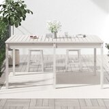  Vrtni stol bijeli 159,5 x 82,5 x 76 cm od masivne borovine | shoptok.hr