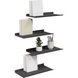  Polica na zidu s policom Zidne 4 pcs Crna 40 x 18 x 2 5 cm - Crna 40 x 18 cm 4 | shoptok.hr