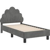  Okvir kreveta za malu djecu s naslonom Tamnosiva 70 x 140 cm | shoptok.hr