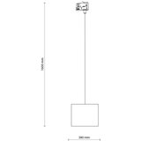  luster na sajli za 3-fazni tracer šinski sistem 1xE27/15W/230V prečnika 20 cm crna/bela | Eponuda.com