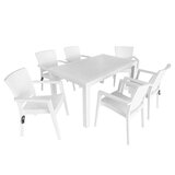 Mobilya Baštenska garnitura Ratan 6/1/ bela | ePonuda.com