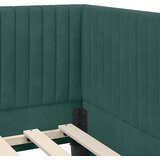  Kutni okvir kreveta Tamnozelena 80 cm x 200 cm Baršun | shoptok.hr